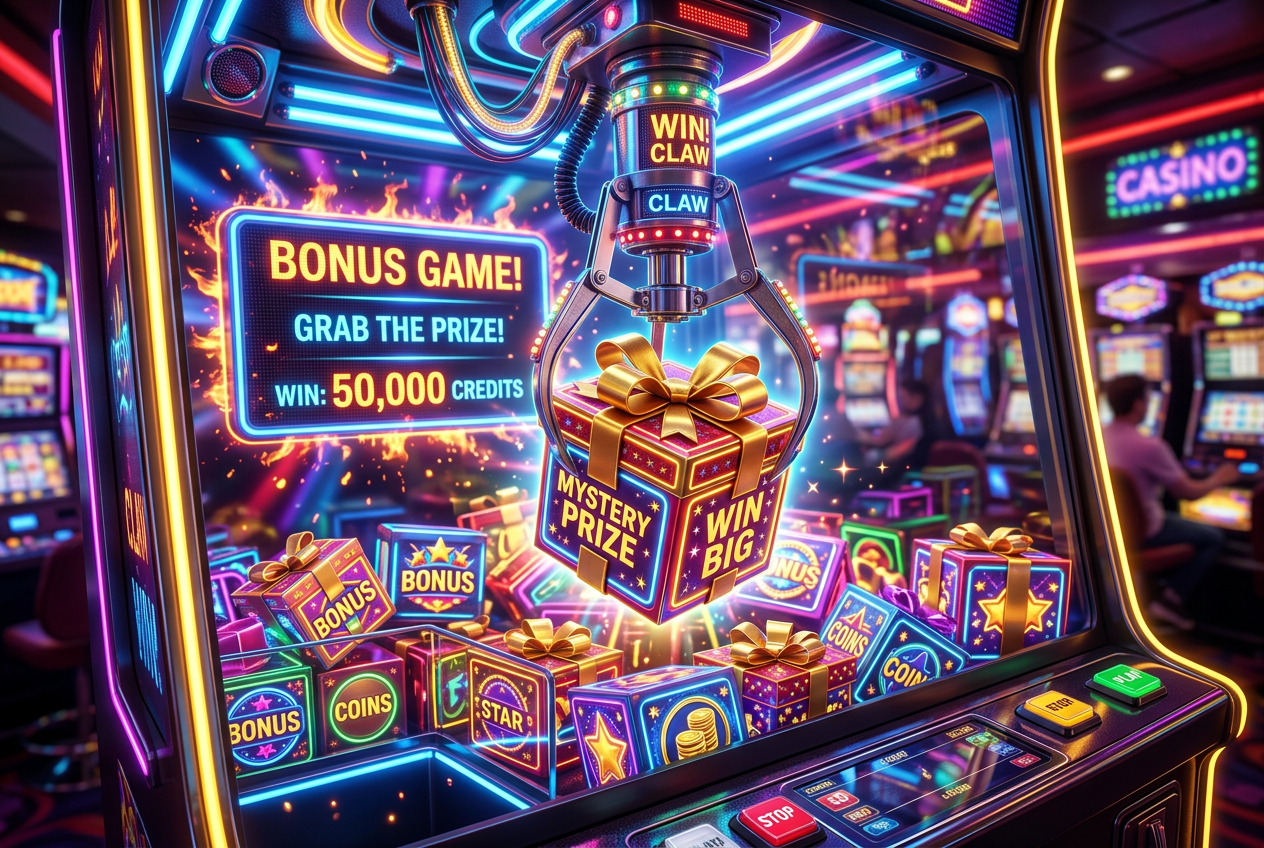 Maszyna do gier typu dźwig Bonus Crab w interfejsie kasyna online
